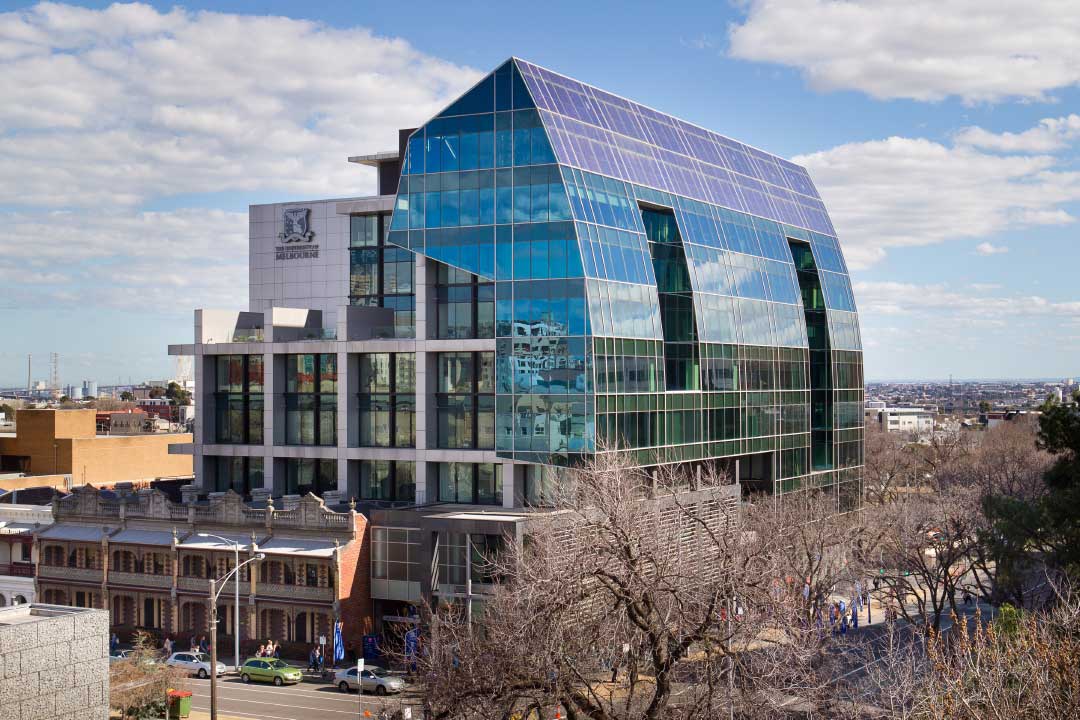 Wide shot of the Alan Gilbert Building